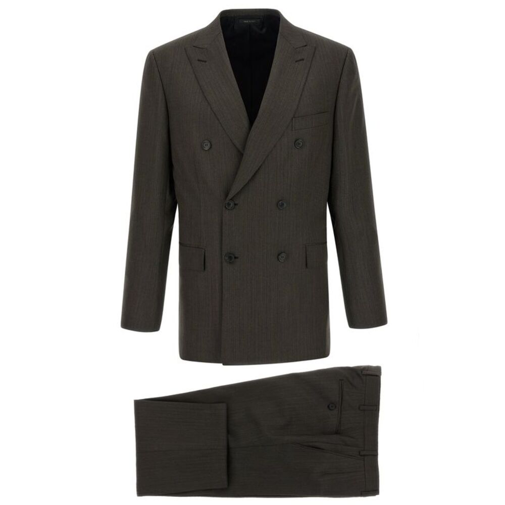 Brioni Brown Wool Two-Piece Men's Suit